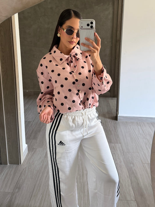 Chamarra Polka Rosa