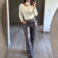 Leopard Foil Jeans