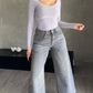 Jeans Gris Brillos