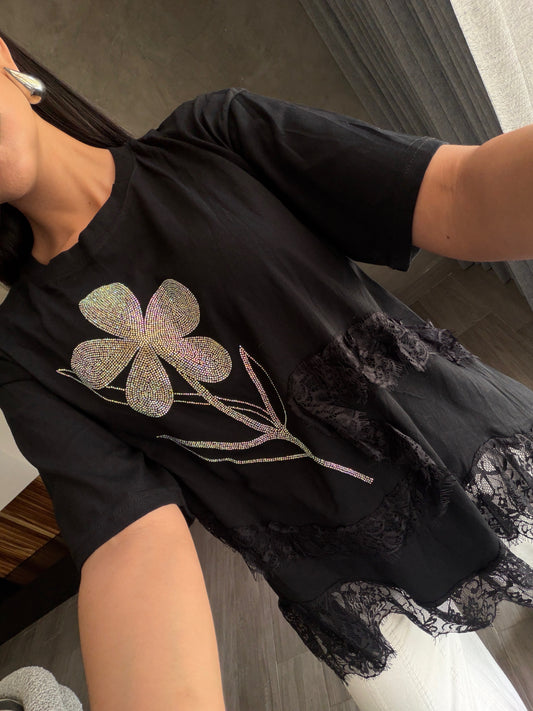 Blusa Flor Oversize