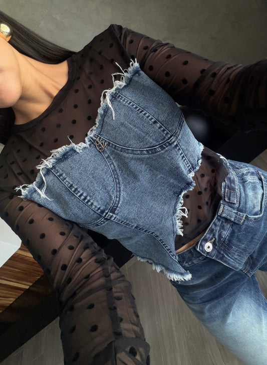 Blusa Mesh Con Top