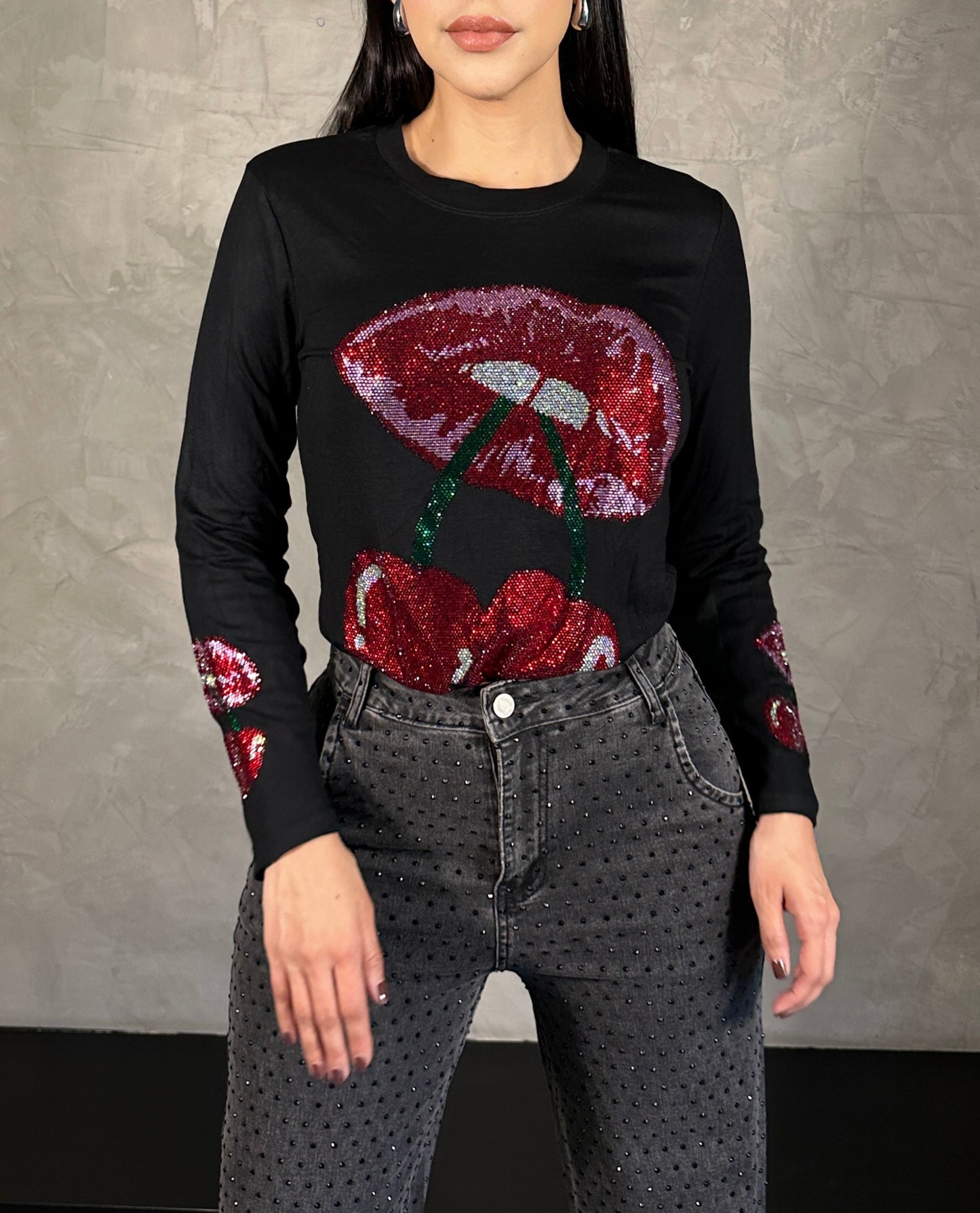 Blusa Labios Cereza