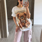 Playera Estampado Oso