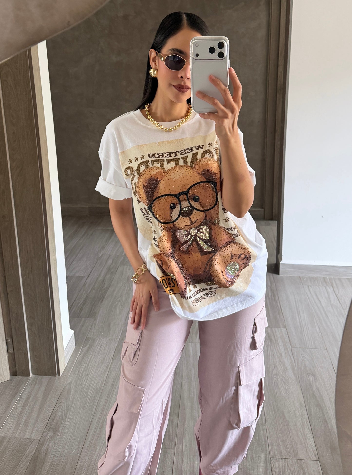 Playera Estampado Oso