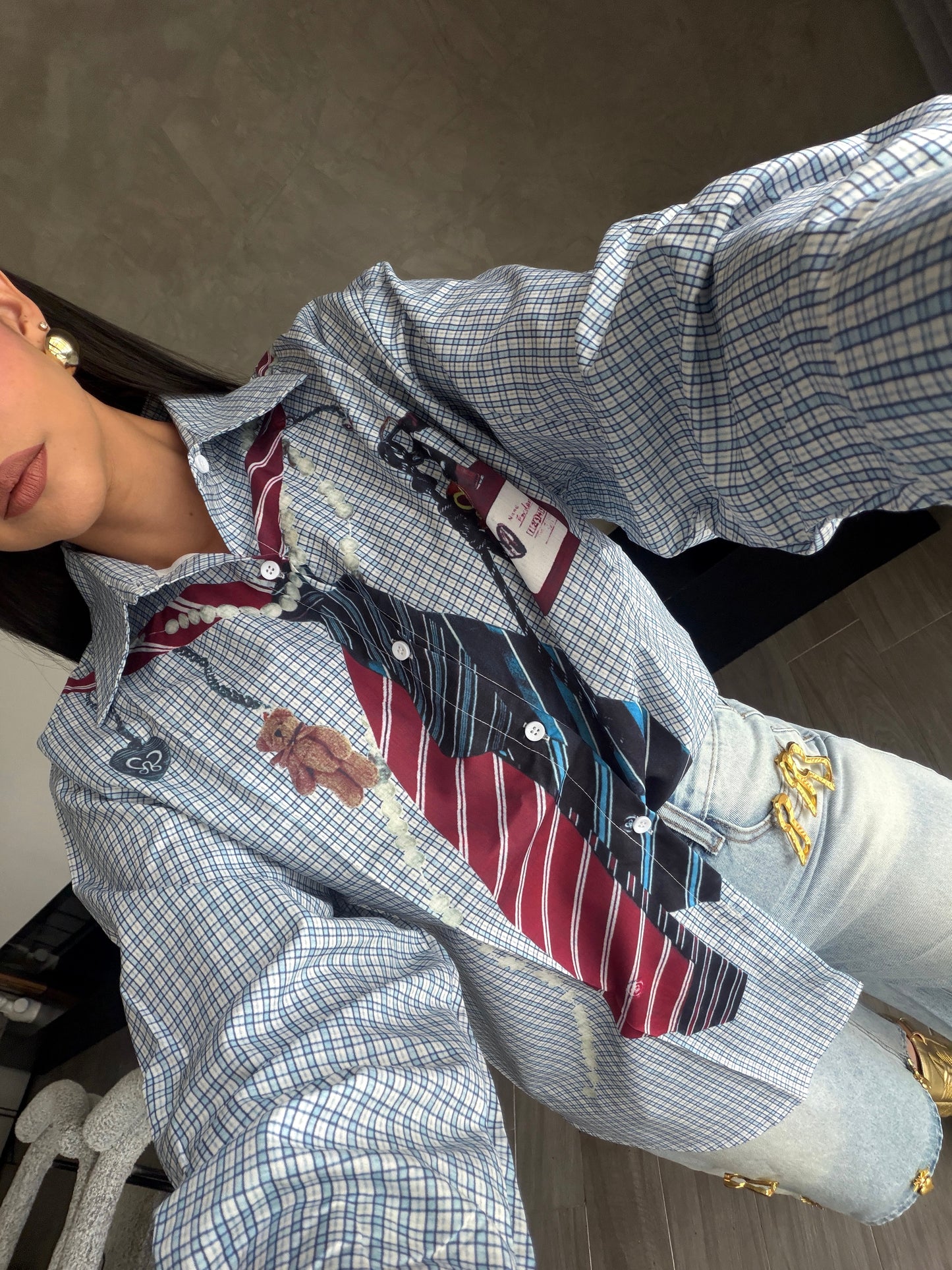 Camisa Corbatas Azul