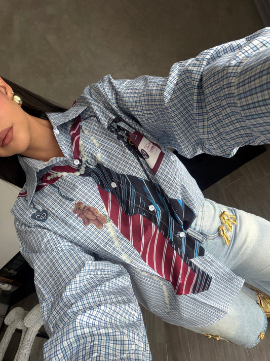 Camisa Corbatas Azul