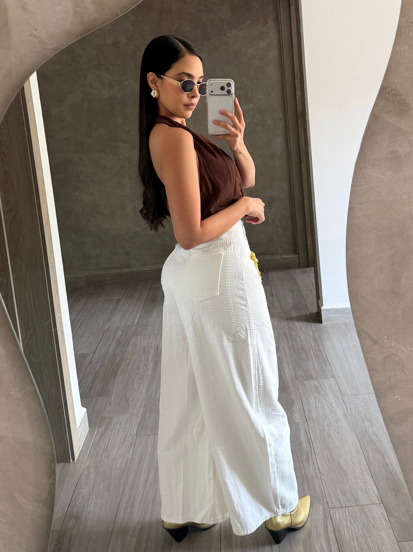 Pantalón Barrel Blanco