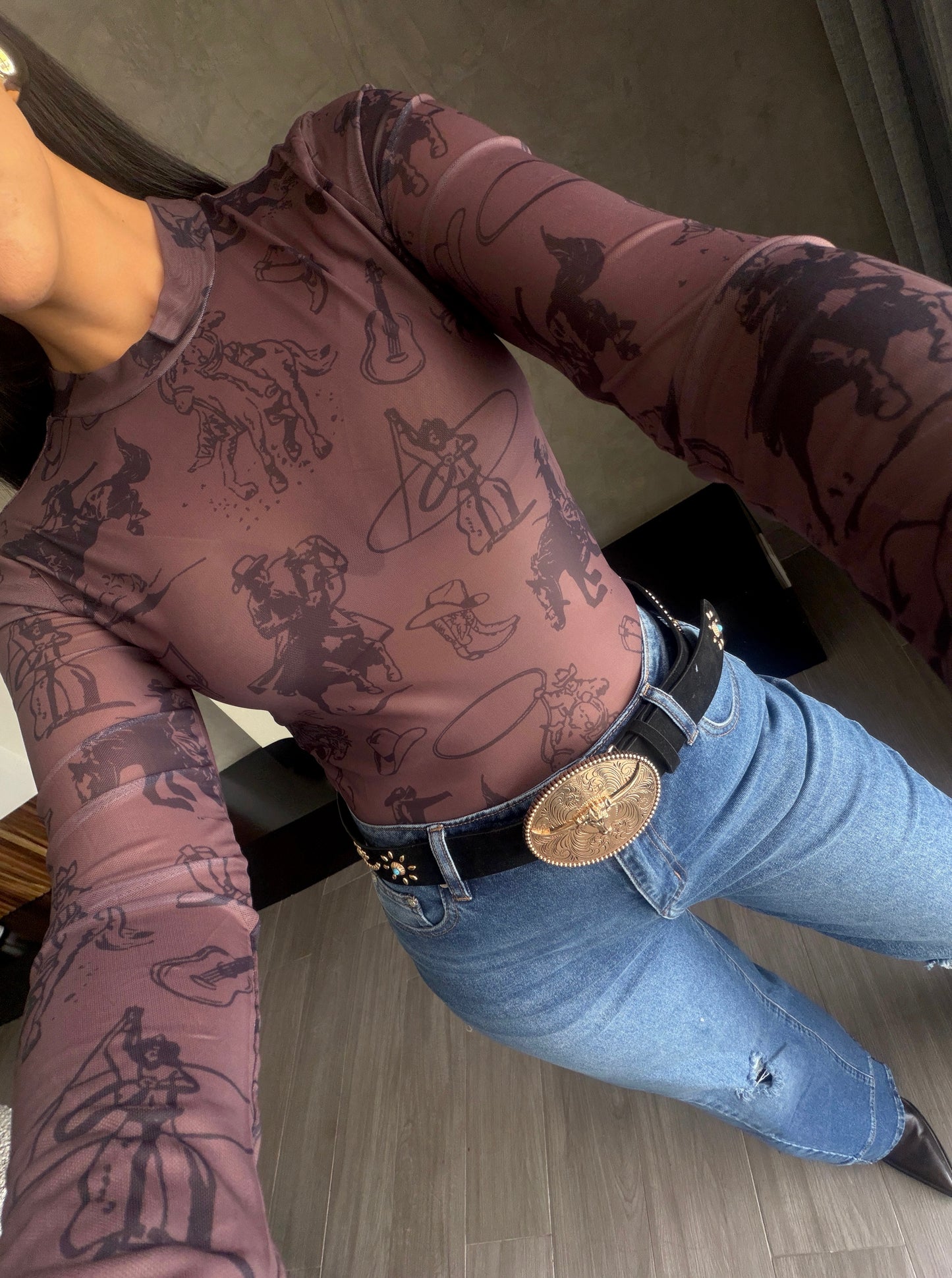 Blusa Mesh Rodeo