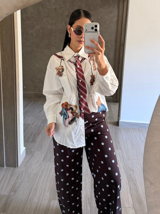 Camisa Corbata Osos