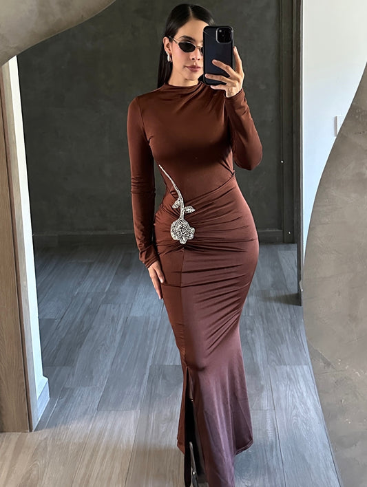 Vestido Flor Cristales