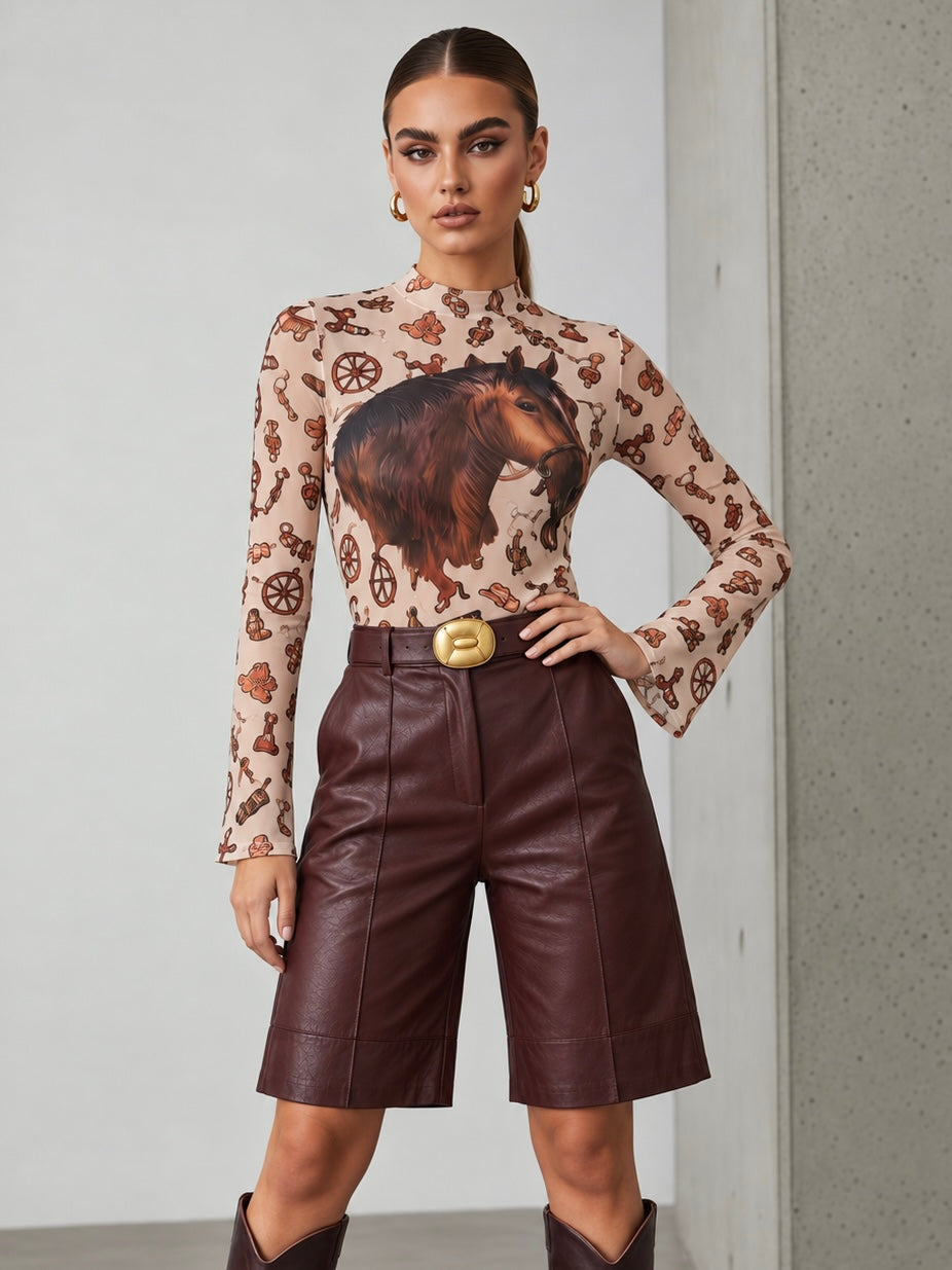 Blusa Mesh Caballo