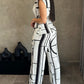 Set Blanco Con Negro