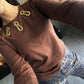 Brown Padlock Blouse