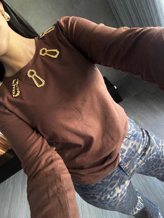 Blusa Candados Café