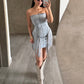 Vestido Denim Flecos