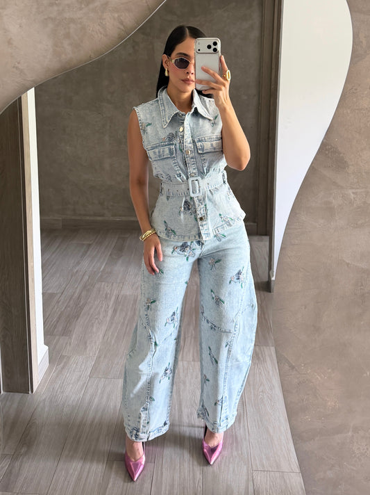 Set Denim Flores