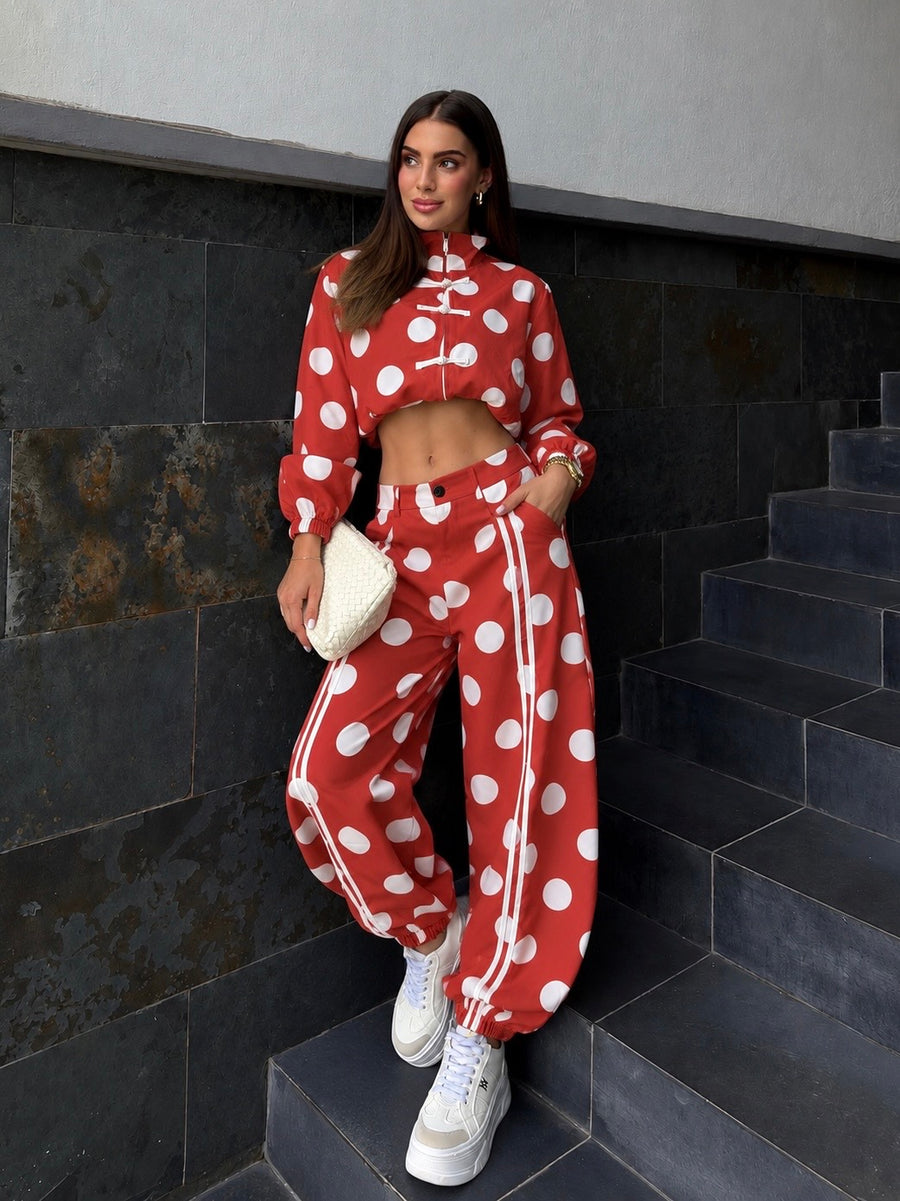 Set Polka Marrón