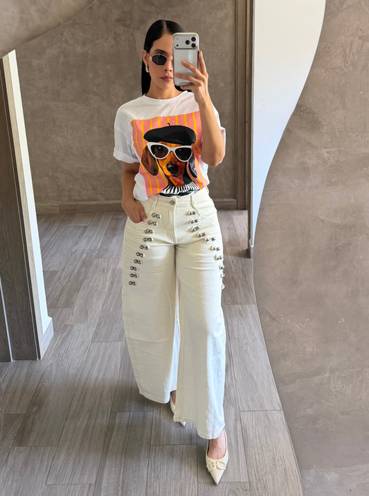 Jeans Crema