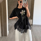 Blusa Flor Oversize