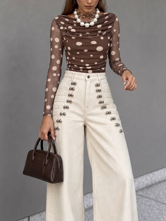 Blusa Polka Mesh