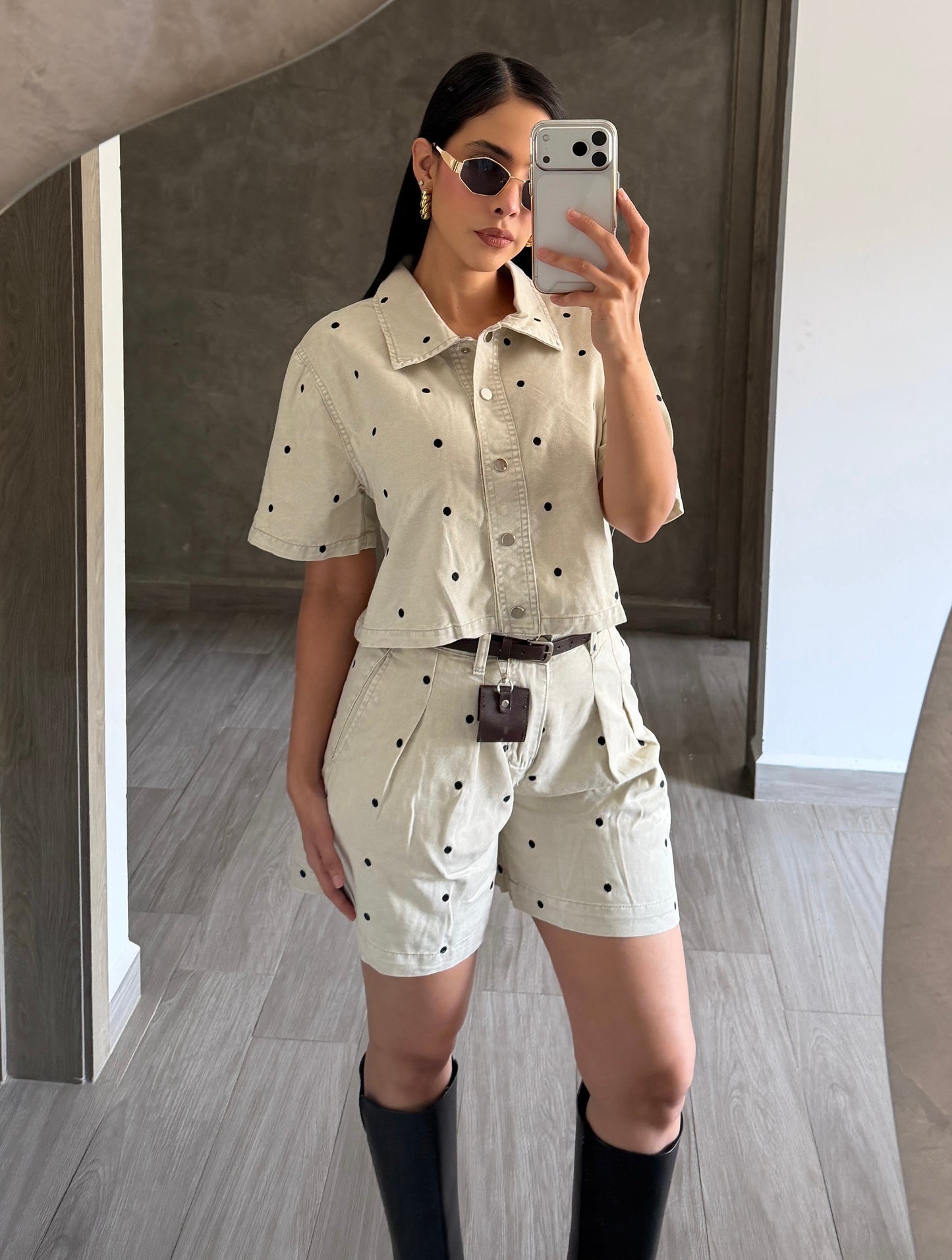 Set Polka Beige