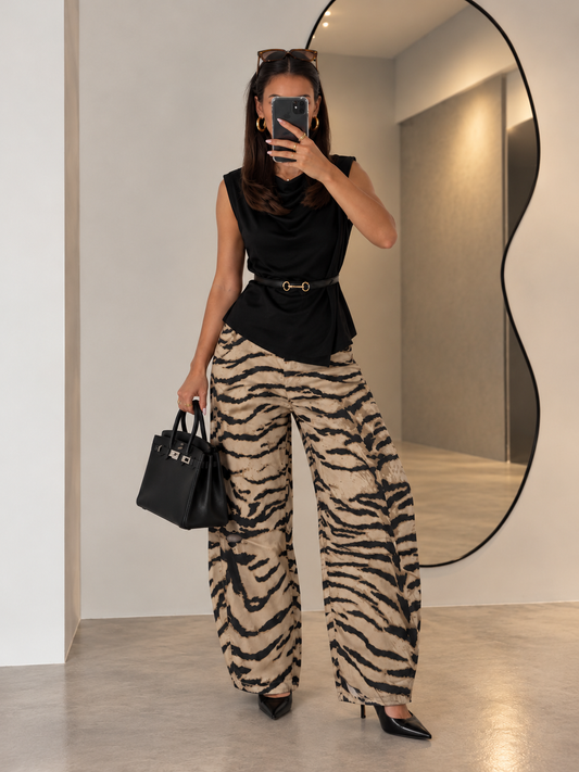 Pantalón Cebra Beige