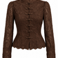Blusa Encaje Café