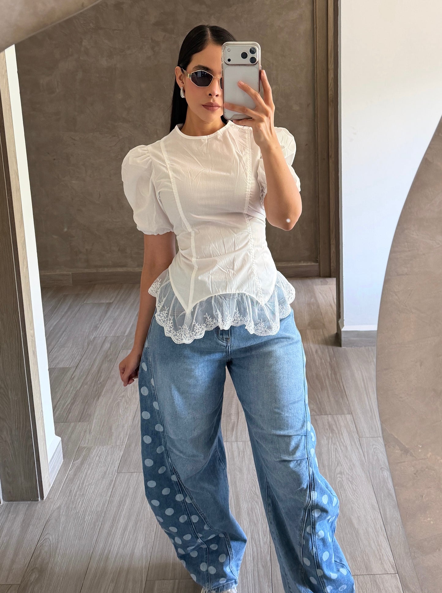 Blusa Manga Abullonada