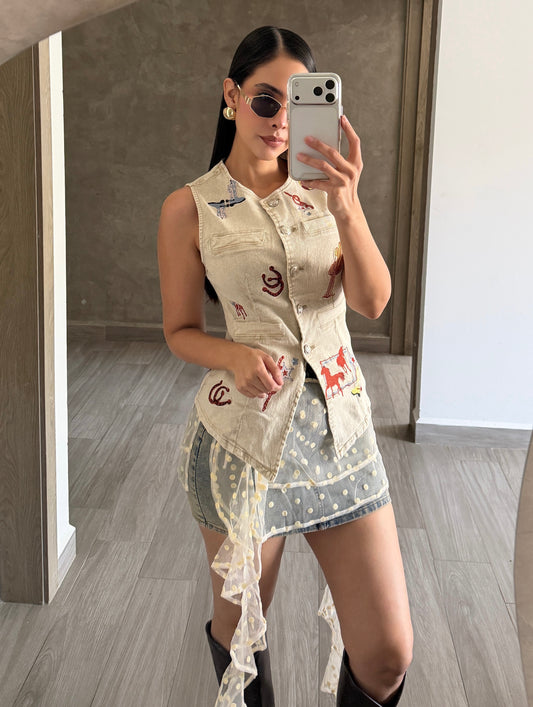 Falda Tull Polka