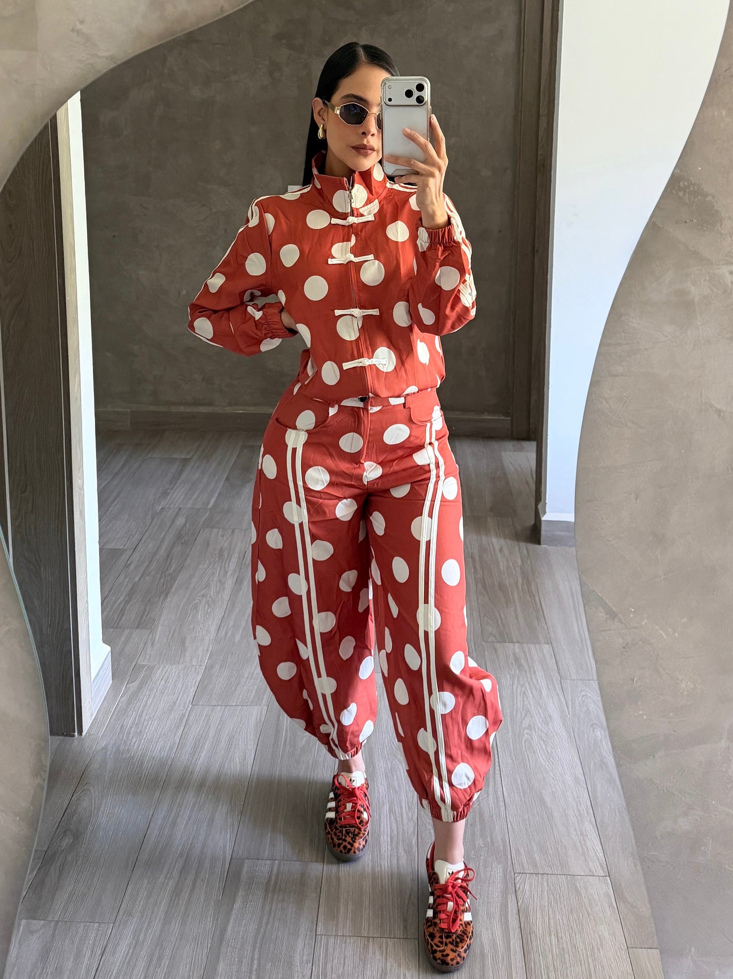 Set Polka Marrón