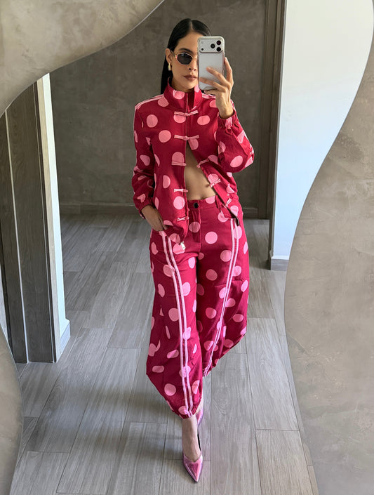 Set Polka Tinto Rosa