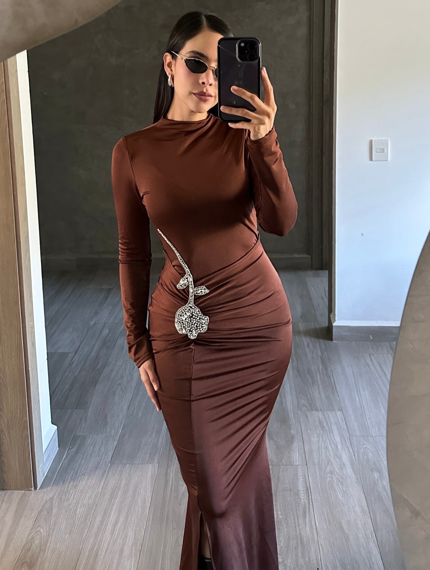 Vestido Flor Cristales