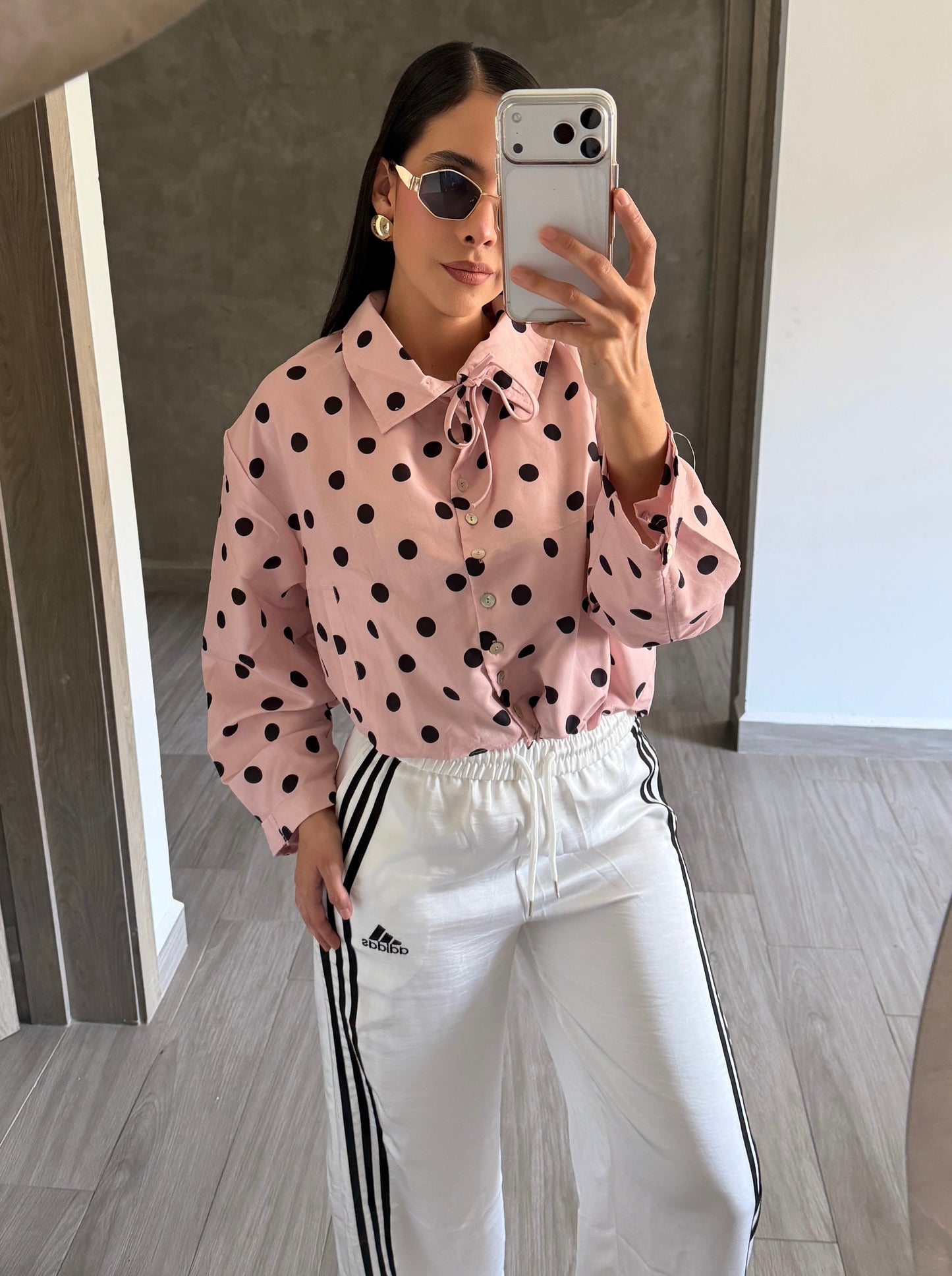 Chamarra Polka Rosa