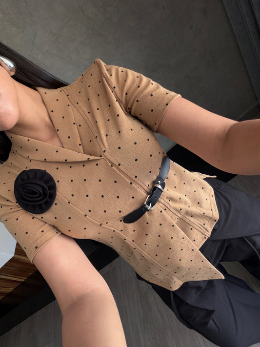 Blusa Polka Flor
