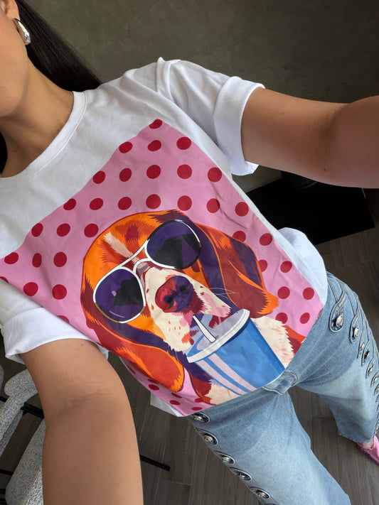 Playera Polka Dog