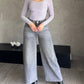 Jeans Gris Brillos
