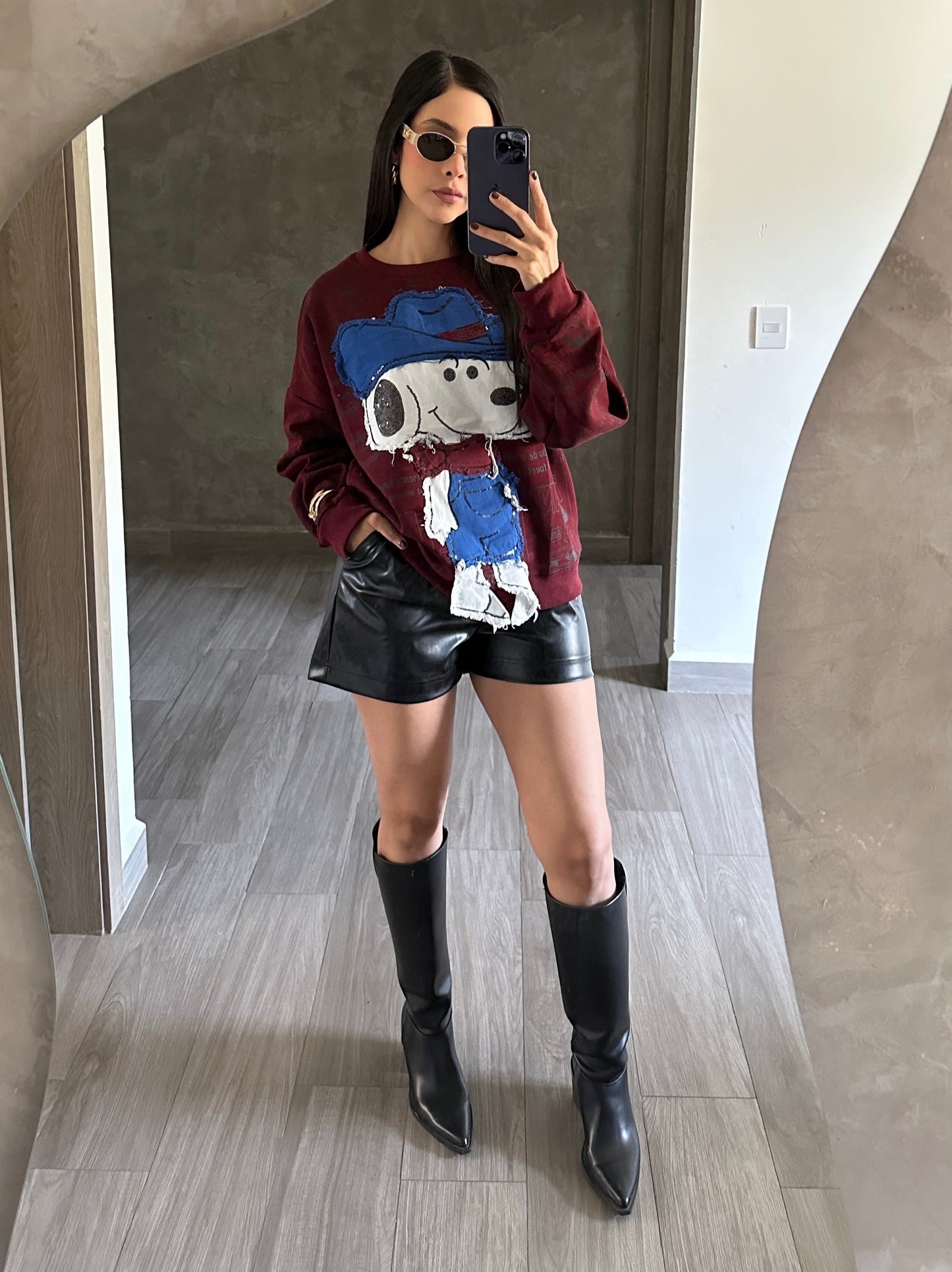 Snoopy Denim Sweatshirt
