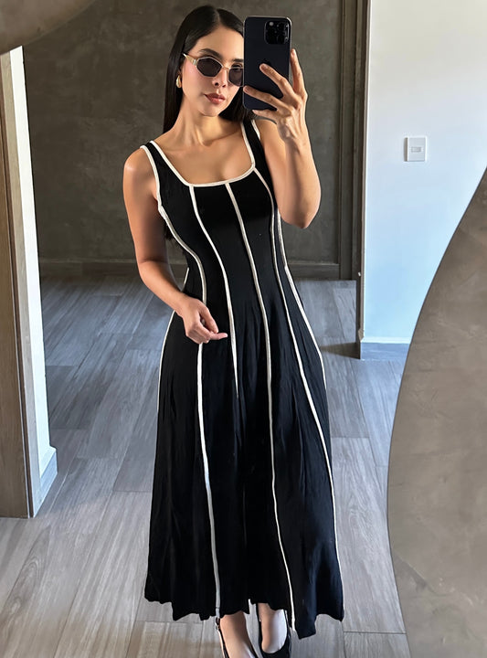 Vestido líneas Blancas