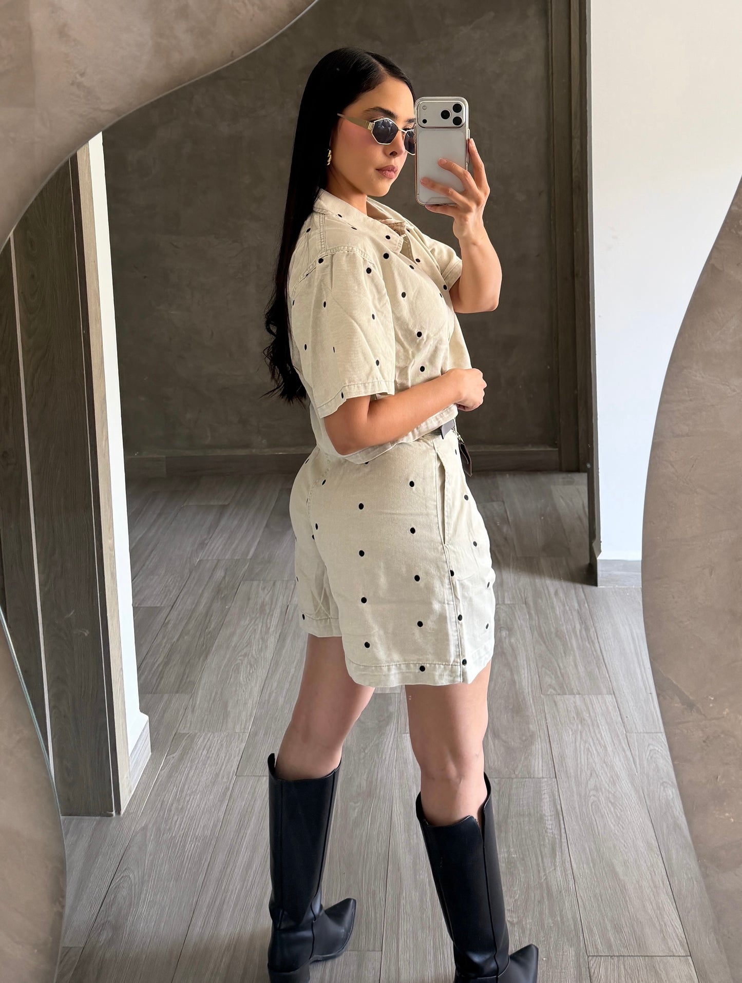 Set Polka Beige