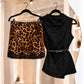 Blusa Negra Cinturón