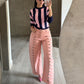 Blusa Rayas Rosa