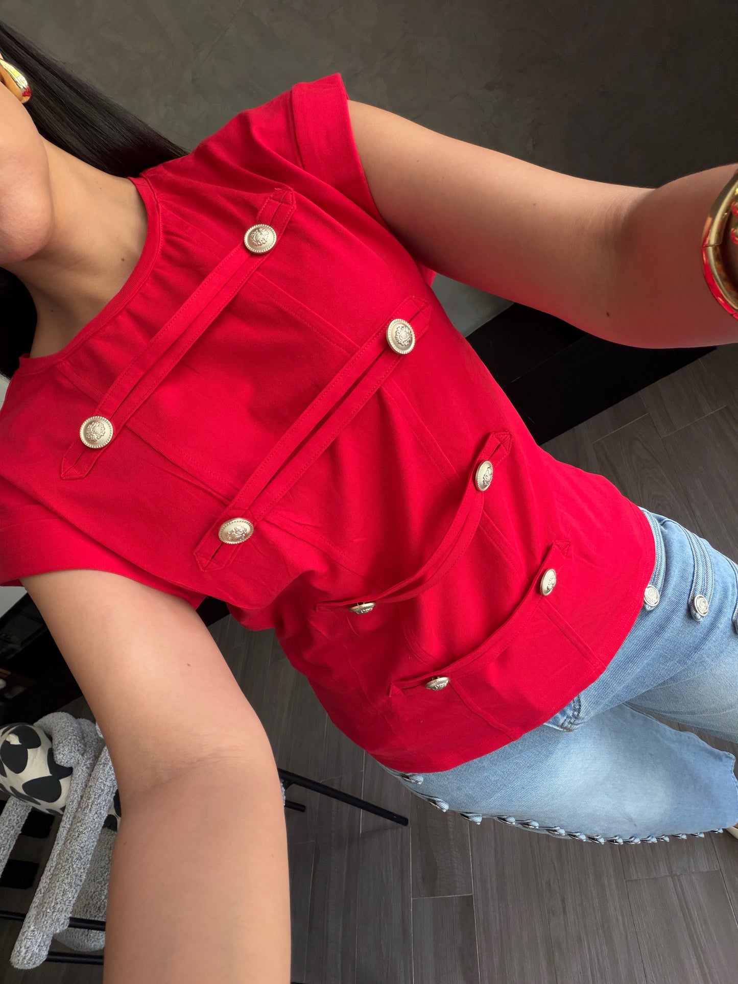 Blusa Napoleón Roja