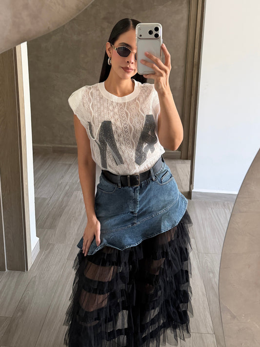 Blusa Tull Encaje
