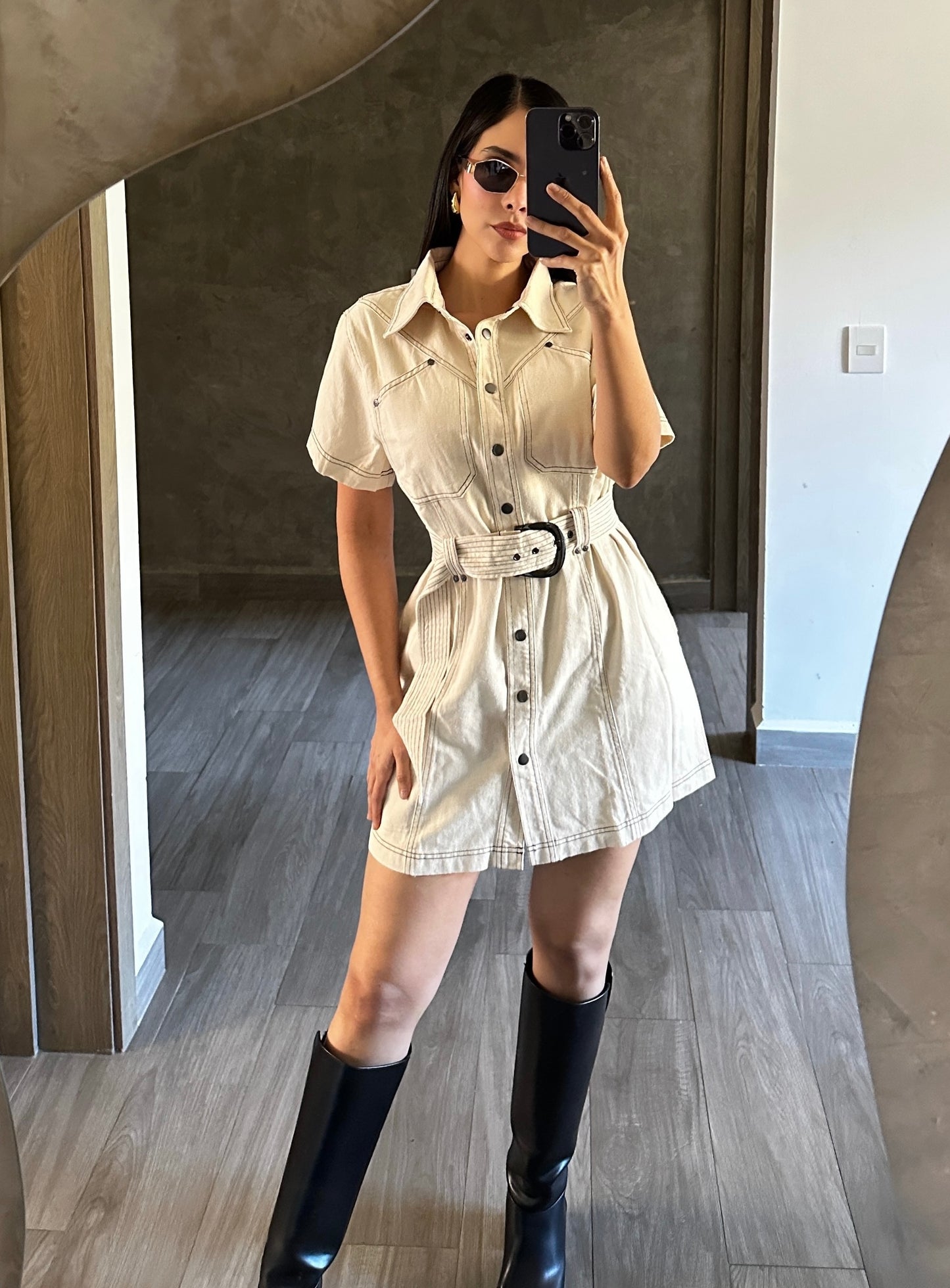 Vestido Denim Fajo