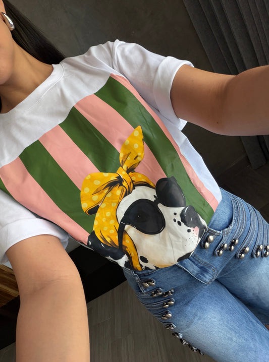 Playera Dálmata Rayas
