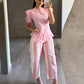 Pantalón Rayas Rosa