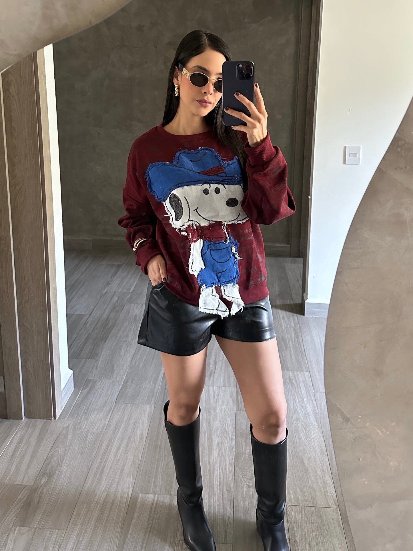 Snoopy Denim Sweatshirt