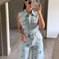 Set Denim Flores