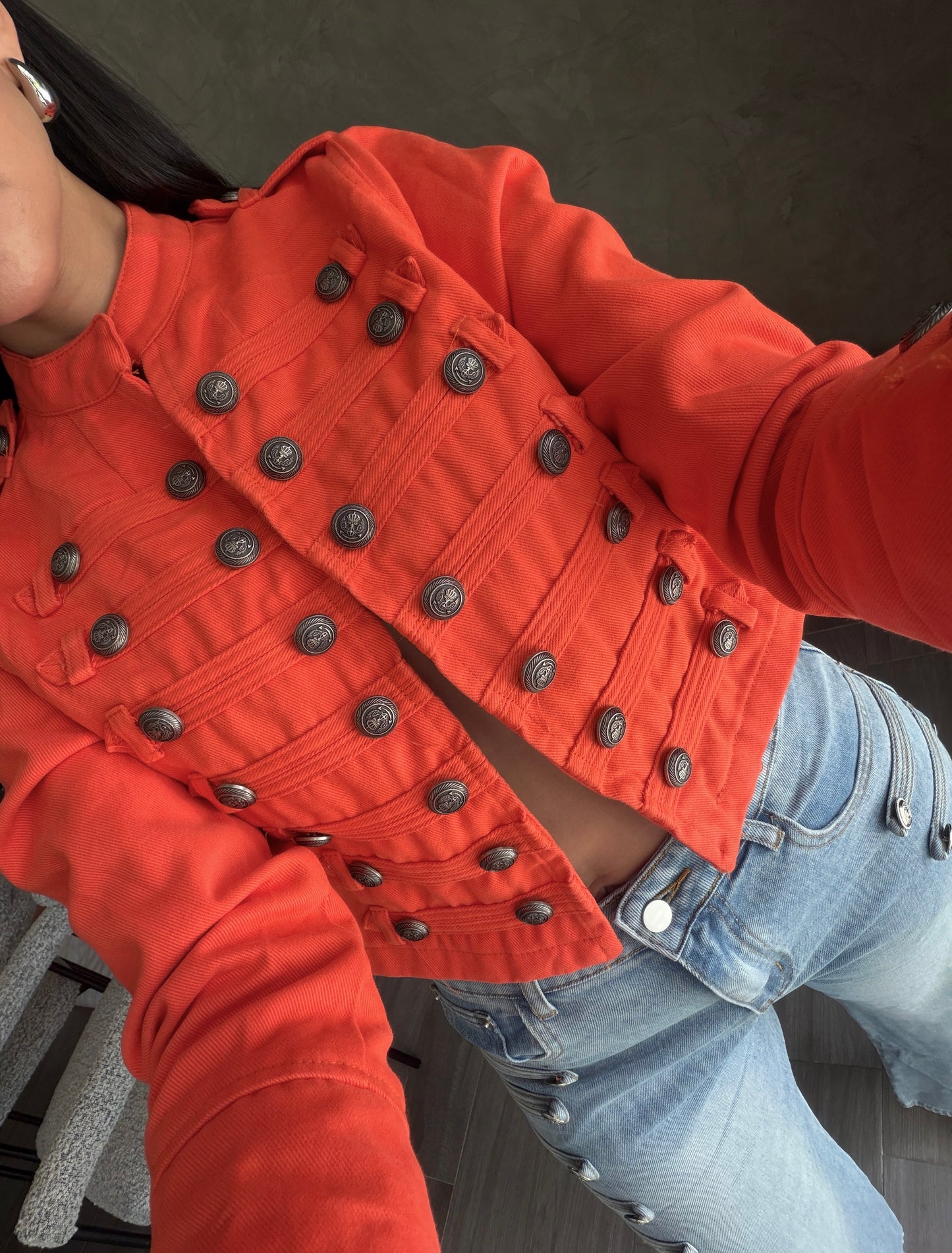 Chamarra Napoleón Naranja
