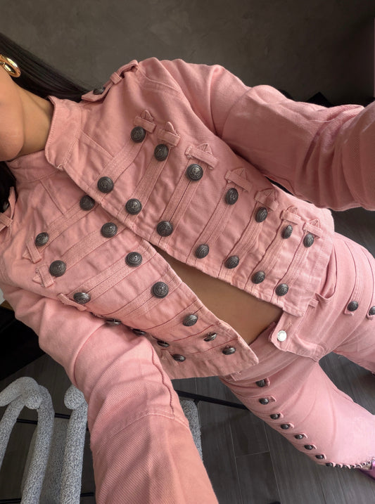 Chamarra Napoleón Rosa